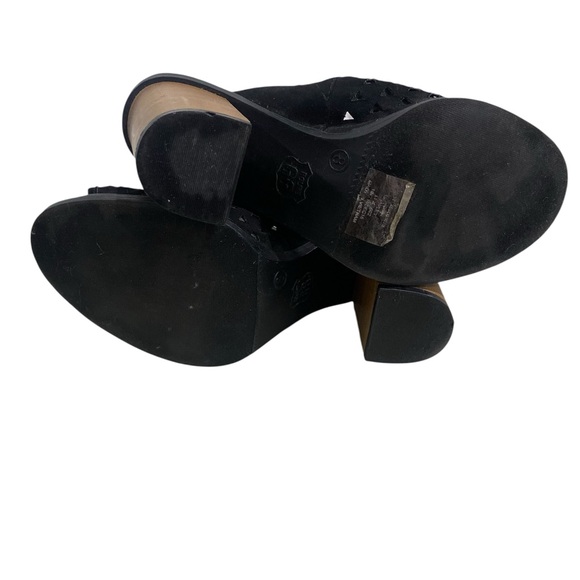 Route 66 Black Mules with Wooden Heel - Picture 5 of 6